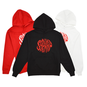 Sweat-shirts d'hiver en polaire avec logo personnalisé, poche kangourou, pull-over OEM, sweat-shirt rouge et noir pour hommes, sweat-shirt de qualité supérieure en gros - Product Image 3