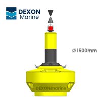 Bouées maritimes isolées en polyéthylène de 1956 mm avec synchronisation AIS/GPS et marques de danger offrant une visibilité de 2 à 10 milles marines pour fournitures marines et fluviales
