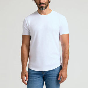 Camiseta de Manga Corta con Cuello Redondo para Hombre, 200g, Mezcla de Poliéster/Algodón, Dobladillo Curvo, Logotipo Personalizado, Impresión Digital Frontal, Secado Rápido, Transpirable - Product Image 2