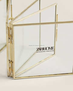 Décoration de maison en métal personnalisée, créative, dorée, écologique, durable, luxueuse, de style européen moderne, simple, à texture incurvée, de forme carrée, pour le Ramadan - Product Image 3