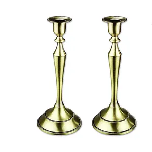 Electroplated Gold Handmade Candle <b>Holder</b> Premium Designer AccessoriesTapered <b>Brass</b> <b>Candlestick</b> <b>Holder</b> for Home Decoration - Product Image 1