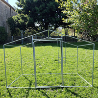 Nouveau Grand Enclos pour Poulets en Acier Galvanisé Pré-assemblé 2x3x2m, Cages à Volailles, Enclos pour Lapins, Maison Mobile Écologique pour Animaux de Compagnie