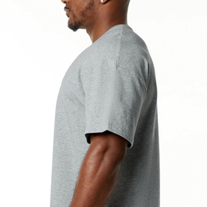 T-shirt de sport OEM à col rond très élastique, séchage rapide, respirant, 100 % coton, coupe longue et ample - Product Image 6