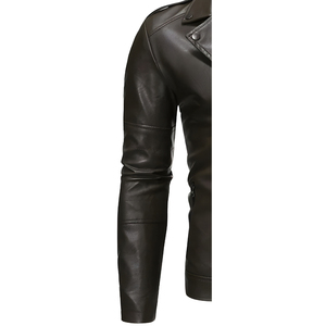 Premium Quality Leather Winter <b>Jacket</b> for Men with Front Logo Reversible & Heated Waterproof & Windproof Wool <b>Lined</b> - Product Image 3