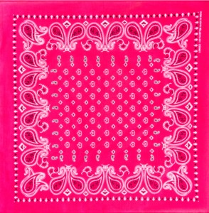 Pañuelo de algodón rosa llamativo para hombres y mujeres, pañuelo unisex con estampado paisley para uso diario, viajes, festivales y uso cotidiano. - Product Image 1