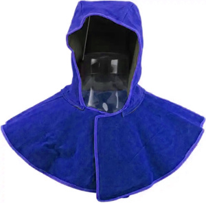 Casque de soudeur en cuir de vachette fendu avec protection du cou et des épaules pour hommes et femmes - Product Image 5