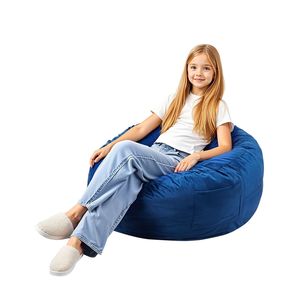 Poltrona Sacco Rotonda da 3 Piedi con Rivestimento Rimovibile e Lavabile, in Schiuma Memory 25D Morbida e Liscia, Set Divani Gonfiabili - Product Image 1