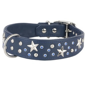 ปลอกคอสุนัขหนังนิ่มคุณภาพพรีเมี่ยมพร้อมสตั๊ดรูปดาวและของตกแต่งสตั๊ดคริสตัล - Product Image 2