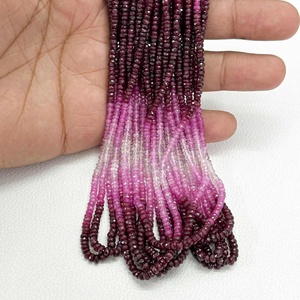 3mm 4mm Perles de rubis naturelles ombragées Perles Rondelle à facettes Collection tendance 2025 Fabrication de bijoux à la main de fournisseur vérifié - Product Image 4