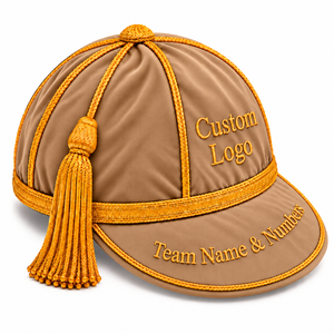 Casquette d'honneur en velours de haute qualité, casquette de présentation, casquette de rugby, casquette de récompense, casquette de club, casquette à pompon, casquette de récompense personnalisée brodée - Product Image 1