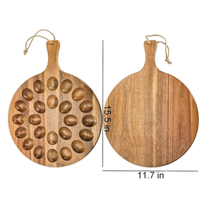 Plateau à œufs en bois d'acacia, plateau à œufs en bois écologique et durable - Product Image 5