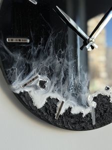 Elegant Resin <b>Wall</b> <b>Clock</b> with Minimalist Design and Unique Geometric <b>Modern</b> Luxury Patterns for Bedroom Decor - Product Image 5