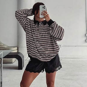 Chemises polo oversize à manches courtes de haute qualité, streetwear, matière respirante, chemises polo personnalisées pour femmes, couleur personnalisée - Product Image 4