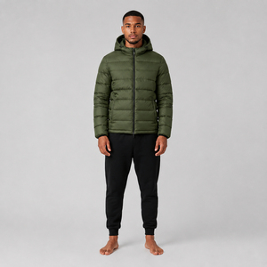 <b>Waterproof</b> Windproof Customized OEM <b>Padded</b> Front Premium Quality New Fashion Wholesale Winter Men's Hooded Puffer <b>Jacket</b> Canvas - Product Image 6