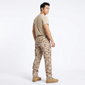 <b>Men</b> Desert Camouflage Tactical Pants Polyester Breathable Multiple Pockets Zipper Fly High Waist Workwear Style Summer - Product Image 4