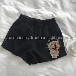 กางเกงขาสั้นของผู้หญิงกางเกงขาสั้นลำลองระบายอากาศได้ดีมีสไตล์พิมพ์ลาย3D - Product Image 4