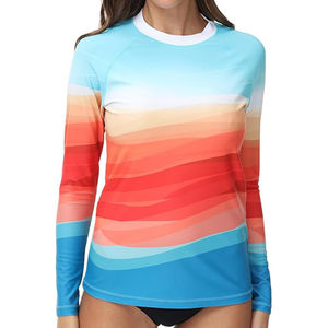 Camisetas de Protección UV de Alta Calidad para Mujer, Diseño Personalizado OEM, Impresión por Sublimación, Ropa Deportiva para Gimnasio, Camisetas Transpirables para Mujer - Product Image 2