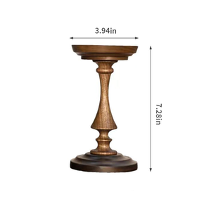 Candelabro de nogal francés de patas altas, elegante, de madera maciza, ecológico, pulido, estilo retro, para el hogar, decorativo para Ramadán - Product Image 3