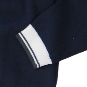Suéter Cárdigan de Punto Azul Marino Estilo Vintage Personalizado para Hombre, Cuello en V, Botones, Manga Larga, Estilo Universitario, Informal - Product Image 6