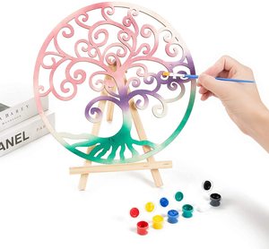 Décoration murale en bois Arbre de Vie, sculpture artistique à suspendre pour la maison et le jardin, cadeau de pendaison de crémaillère - Product Image 2