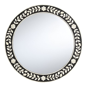 Contemporary Mother of Pearl Inlay <b>Mirror</b> Handmade Wooden Frame <b>Mirror</b> for Modern Home Decor - Product Image 2