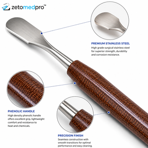 เครื่องมือยกกระดูกอ่อน ด้ามฟีนอลิก ใบมีดกว้าง 3 มม. ถึง 20 มม. ยี่ห้อ ZETOMEDPRO - Product Image 2