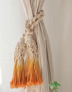 Macrame Curtain <b>Tieback</b>,Handwoven Curtain Holder Holdback,Boho Window New Home Gift,House warming Gifts - Product Image 1