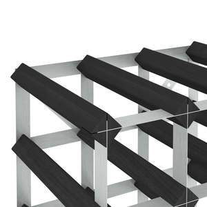 Porte-bouteilles en bois de pin massif noir pour 42 bouteilles - Product Image 3