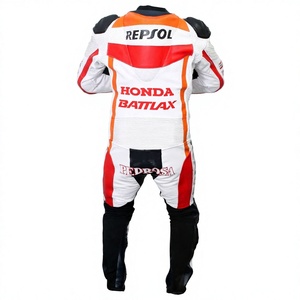 ชุดแข่งรถมอเตอร์ไซค์ Dani Pedrosa Zonda Repsol MotoCP แบบชิ้นเดียว ทำจากหนังวัว/หนังจิงโจ้ สำหรับขับขี่มอเตอร์ไซค์/จั๊มสูท MotoCp/ชุดสำหรับนักขี่มอเตอร์ไซค์ระดับมืออาชีพ - Product Image 2