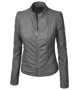 Azonix Industry Women's Winter Printed Fleece <b>Jacket</b> Reversible Breathable Eco-Friendly Denim Fabric Windproof <b>Short</b> <b>Sleeves</b> - Product Image 6