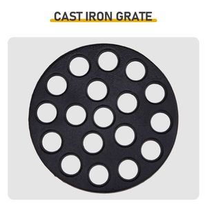 13-Inch Portable Ceramic Charcoal Grill with Stainless Steel Cooking Grate and Heat Deflectors Ash Tool for Outdoors Camping - Product Image 5