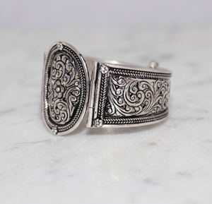 Handmade Flower Shaped Classic Traditional 925 Sterling Silver Designer Open <b>Bangle</b> Women's Anniversary Wholesale Manufacturer - Product Image 6