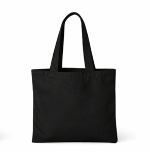 Custom Black 100% Cotton Tote <b>Bag</b> with Geometric Pattern Shoulder Handle <b>Reusable</b> for Grocery Shopping & Daily Use - Product Image 4