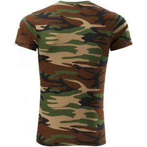 T-shirt de sport athlétique personnalisé OEM pour hommes 100% coton imprimé camouflage à col rond en gris grande taille - Product Image 6