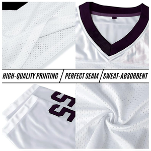 Jersey de Fútbol Americano Personalizable con Rayas Azules y Rosas, Cuello en V, Manga Corta, Absorbente de Humedad, Unisex para Adultos, Impresión Sublimada - Product Image 3