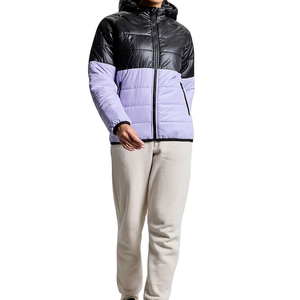 100% Polyester Material Made Women's <b>Cropped</b> Zipper <b>Puffer</b> <b>Jackets</b> Double Panel Winter Fashion Wear Padded Bubble Coats Women - Product Image 2