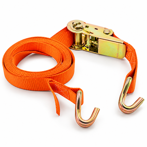 Sangle d'arrimage à cliquet robuste de 25 mm, 800 kg, en polyester avec crochets en S pour la sécurisation des charges de camion, fourniture d'usine OEM - Product Image 5