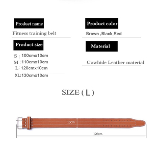 Factory Direct Weightlifting Power <b>Belt</b> with Leather Material, Heavy Duty Steel Buckle, Non-Slip Adjustable Support for Gym - Product Image 5