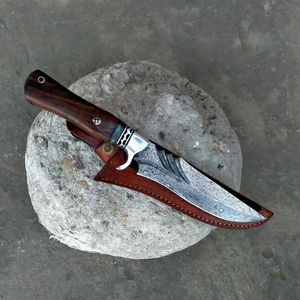 มีดโบวี่คุณภาพสูง ดีไซน์ใหม่ ทันสมัย ทำจากเหล็กกล้าไร้สนิม ใบมีดหยักเปลี่ยนได้รวดเร็ว เหมาะสำหรับตั้งแคมป์ ทำกิจกรรมกลางแจ้ง ล่าสัตว์ แข็งแรง ทนทาน สีโรส - Product Image 2