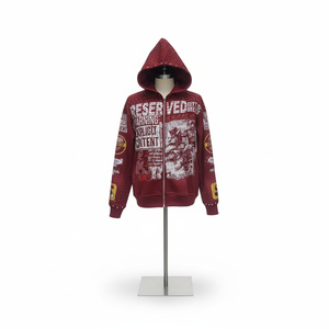Sudadera con capucha y cremallera azul de la marca Reserved Streetwear, con logotipos personalizados en varios colores, para hombre, cómoda. - Product Image 5