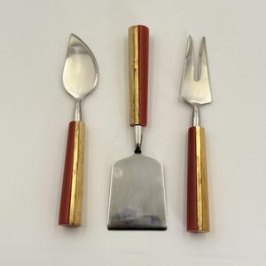 Nuevo Juego de Quesos de Acero Inoxidable de Alta Calidad, Pulido a Espejo, con Resina y Mango de Madera, para Uso en el Hogar, Bodas y Regalos - Product Image 4