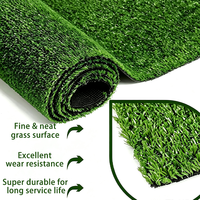 Gazon artificiel paysager en rouleau, ignifuge, facile d'entretien, synthétique, résistant aux UV, pelouse artificielle pour jardin et cour