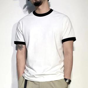 <b>Short</b> <b>Sleeve</b> Casual Summer <b>Men</b> T <b>Shirt</b> Heavy Cotton <b>White</b> Tee For <b>Men's</b> Custom Logo And Ringer Oversize <b>Men's</b> T <b>Shirt</b> - Product Image 1