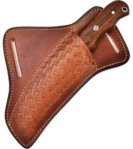 Couteau de chasse artisanal en acier inoxydable de qualité industrielle, lame pleine longueur, dureté 56HRC, lame ultra-affûtée, pointe en bois, 8 pouces - Product Image 5