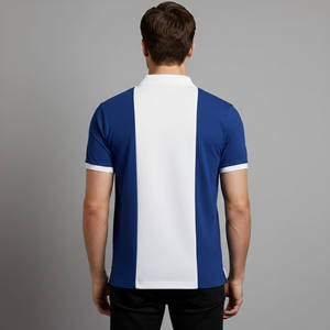<b>Men's</b> Solid <b>Short</b> <b>Sleeve</b> for <b>Shirt</b> Regular Fit Casual Breathable Front Logo Cotton Blend Blue <b>White</b> Design - Product Image 3