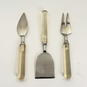 Couteau, fourchette et épandeur à beurre personnalisés en acier inoxydable avec manche en résine pour restaurants - Product Image 4