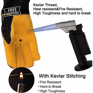 Guantes de Soldadura Reforzados con Piel de Vacuno, Resistentes a Chispas, para Protección Personal, Bomberos y Construcción - Product Image 4