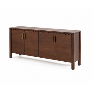 Buffet en teck massif, meuble de rangement en bois, console de luxe pour la maison et l'hôtel - Product Image 4