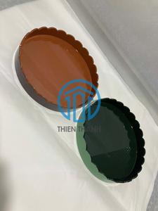 Elegante Bandeja de Laca con Borde Festoneado, Bandeja Decorativa Hecha a Mano, Bandeja de Servicio de Lujo para Decoración del Hogar, Bandeja de Mesa, Proveedor OEM ODM de Vietnam - Product Image 5