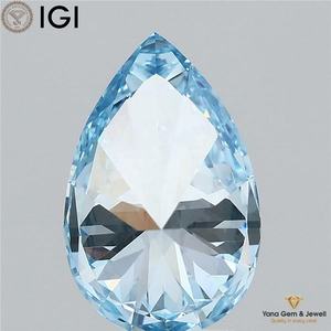 Diamante Cultivado en Laboratorio con Corte Pera, Color Azul Intenso, Claridad VVS2, 2.00 Quilates, con Certificado IGI, para Joyería - Product Image 6